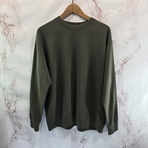 Boody Sweatshirt Mens Medium Green Pullover Organic Bamboo Seam Cloud Knit
